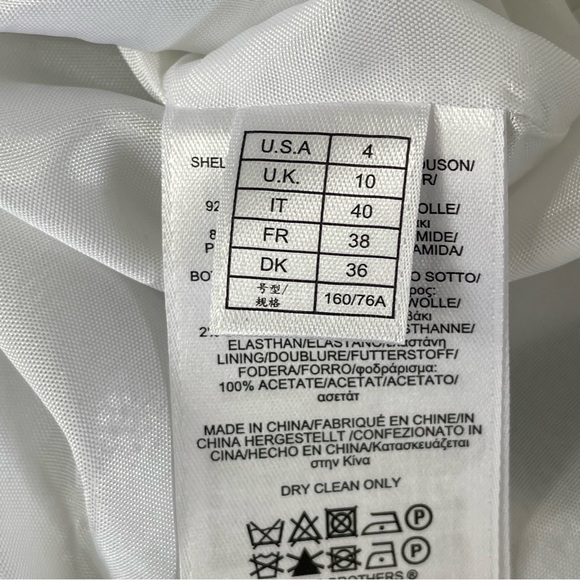 346 Brooks Brothers A Line Round Neck Short Sleeve Dress Sz 4 Blue White Stripe - Picture 4 of 10